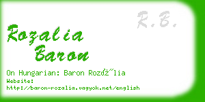 rozalia baron business card